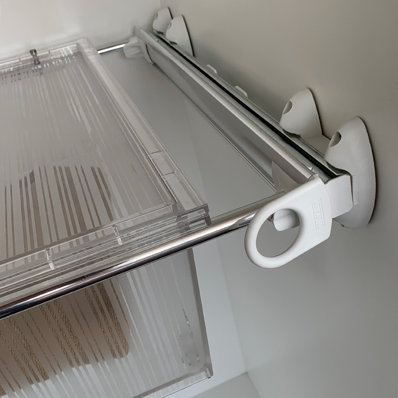 Schublade Roomy - weiss - Aluminium glänzend - Polycarbonat transparent 4